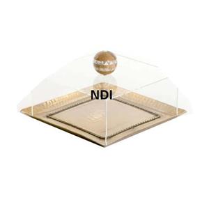 ถาดเสิร์ฟอาหารเช้าพร้อมโดมแก้วอเนกประสงค์ใช้ถาดโลหะสำหรับร้านอาหารโรงแรมในบ้าน - Product Image 1