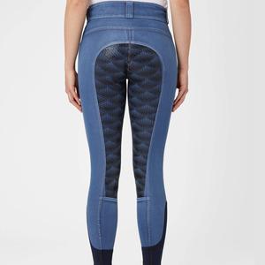 New Premium Design Equestrian Clothing Custom Manufacturing on Technical Denim Pants Horse Riding Breeches With Full <b>Seat</b> Grip - Product Image 3