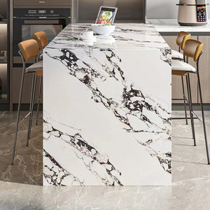Modern Simple Eco-friendly Fireproof Wooden Modular Classic Design bar Counter Home Island <b>Sink</b> <b>Kitchen</b> Workbench Light White 3D - Product Image 2