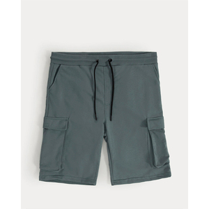 Pantalones cortos deportivos de verano de cintura alta para hombre, secado rápido, 100% poliéster, bolsillos laterales ecológicos sólidos para gimnasio, baloncesto, Fitness - Product Image 2