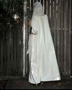 Vêtements de soirée blancs, abaya dubae, abaya en soie, dernière abaya, abaya traditionnelle, abaya chic - Product Image 3