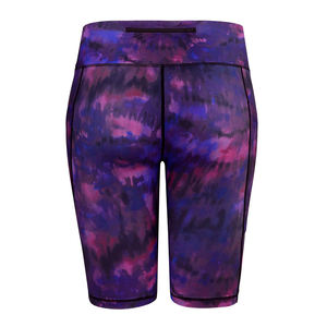 Short de yoga personnalisé sans couture pour les femmes, violet foncé, vêtements de sport extensibles flexibles à taille haute - Product Image 2