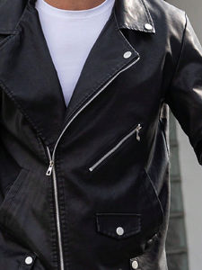 แจ็กเก็ตหนังแท้มีฮู้ดสำหรับผู้ชายและผู้หญิงใช้ได้ทั้งชายและหญิงมีปกตั้งวัสดุทำจากผ้าขนสัตว์แบบบางสำหรับฤดูหนาว - Product Image 5