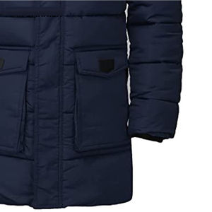 Chaqueta Parka de Invierno para Hombre 2025, Color Sólido, Cortavientos, con Cremallera, Informal, Impermeable y Rellena de Algodón, Precio Económico - Product Image 6