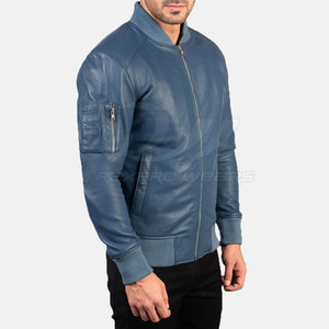 Chaqueta de Cuero Estilo Bomber de Primera Calidad y Ajuste Cómodo con Forro Suave y Estilo Pulido - Product Image 5