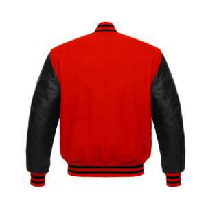 Nouveau modèle 2025 : Blouson universitaire de baseball en cuir avec manches en cuir et devant en laine, imperméable et respirant, avec patchs brodés personnalisés, style High Street - Product Image 6