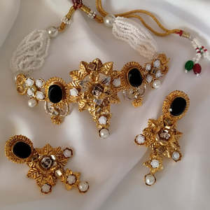 Elegant Indian <b>Pakistani</b> Ethnic Stainless Steel Silver Plated <b>Set</b> Featuring Traditional Kundan Meenakari Pearl Embellishments - Product Image 5