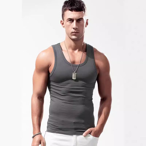 Camiseta sin mangas acanalada personalizada para hombre, camisetas sin mangas para correr, camiseta ajustada para gimnasio, chaleco deportivo para hombre, camiseta sin mangas acanalada para hombre 2025 - Product Image 4