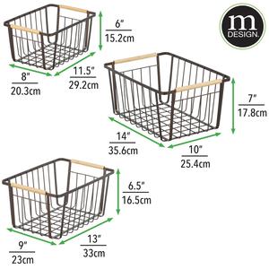 Premium Quality <b>Wire</b> <b>Basket</b> with Handle Premium Quality Laundry Storage and Food Fruit Vegetable Storage <b>Basket</b> - Product Image 5