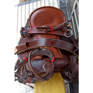 Nouvelle selle de cheval de haute qualité, premium, de style western, en cuir, pour l'endurance - Product Image 5