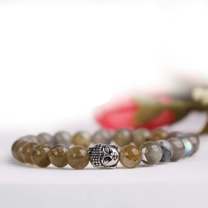 Perles de Bouddha en Labradorite Polie de Haute Qualité, Pierres Rondes, Bijoux de Mode en Pierres Précieuses pour Hommes et Femmes, Cadeau Énergétique - Product Image 5