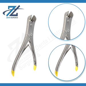 Cortador manual de alta calidad con mangos dorados y borde de carburo de tungsteno para cortar alambre de Kirschner de hasta 2.5 mm y 215 mm de longitud - Product Image 3