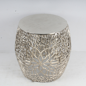 Taburete plateado de aluminio metálico con diseño atractivo y taburete de forma para decoración de fiesta - Product Image 3