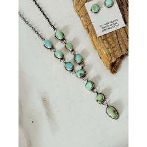 Ensemble de colliers Lariat en turquoise de montagne Sonoran et argent sterling Betta Lee, bijoux fins - Product Image 5