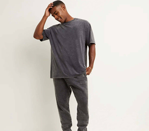 T-shirt col rond pour homme 100% coton Streetwear léger à séchage rapide épaule tombante demi-manches T-shirt à motif design surdimensionné - Product Image 4