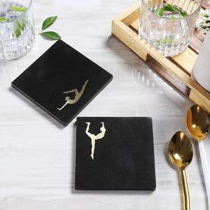 Ensembles de sous-verres Design luxueux vente chaude sous-verres ronds dorés sous-verres de luxe/sous-verres à thé/sous-verres à tasse - Product Image 4