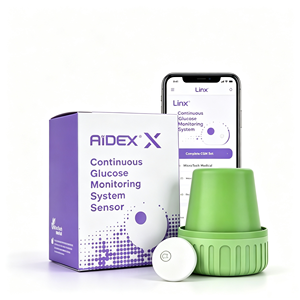 Système <span class=keywords><strong>de</strong></span> surveillance continue du glucose AiDEX X, <span class=keywords><strong>capteur</strong></span> compatible avec l'application Bluetooth <span class=keywords><strong>en</strong></span> temps réel pendant 14 jours - Product Image 1