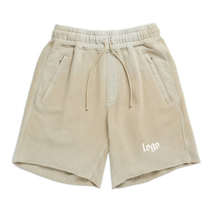 100% coton de haute qualité tricoté français éponge Sweat Shorts personnalisé cordon de luxe coton polaire Cargo Shorts hommes - Product Image 1