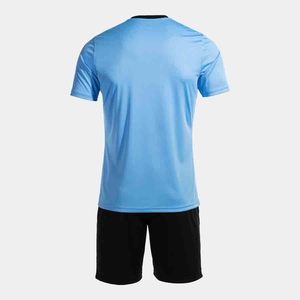 เสื้อเจอร์ซี่โพลีเอสเตอร์100% ระบายอากาศสีน้ำเงินชุดยูนิฟอร์มสั่งทำขายส่งบริการ OEM แบบอัตโนมัติ - Product Image 4
