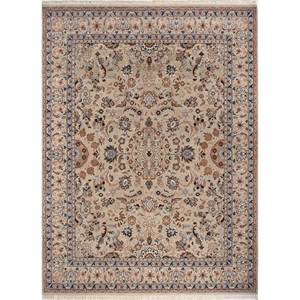 พรมขนสัตว์ถักมือสีน้ำตาลเบจ Gulnar ลายดอกไม้ขนาดใหญ่ สำหรับตกแต่งห้องนั่งเล่น ห้องโถง รูปแบบจิ๊กซอว์-EPR-1510 - Product Image 1