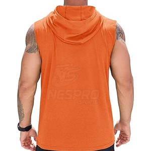 Style de rue personnalisé surdimensionné hommes sweats à capuche sans manches 100% coton écologique et respirant hiver pull en vrac - Product Image 3