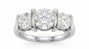 Anillo de Diamantes para Mujer, Corte Brillante Redondo, Joyería Clásica de Compromiso, Diamantes Cultivados en Laboratorio - Product Image 2