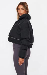 Femmes confortable respirant doudoune haut court hiver bulle manteaux matelassé court bulle veste tricoté traité - Product Image 2
