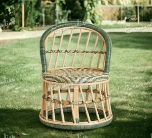 Chaise d'enfant en rotin de conception simple meubles de salon et décoration de jardin chaise de bébé d'enfant en bambou chaise ronde meubles d'enfant - Product Image 2