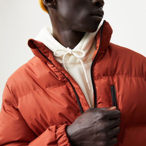 OEM Custom Men's <b>Winter</b> <b>Coats</b> Puffer Down Jackets <b>with</b> <b>Hood</b> Canvas Outdoor Jacket - Product Image 2