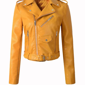 2025 nueva chaqueta de bombardero de cuero de imitación Vintage para mujer, chaqueta de moda de estilo superior para mujer, nuevo estilo - Product Image 1