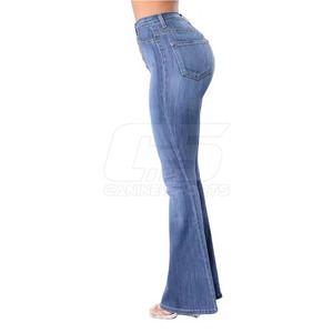 Trendy Women Bootcut Flare Jeans de alta calidad al por mayor Ripped Flared Jeans para mujeres desgastadas - Product Image 6