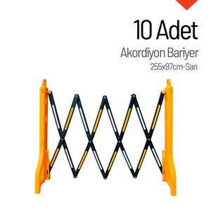 Ensemble de barrières extensibles en alliage d'aluminium de 255 x 97 cm, 10 pièces, jaune, pour hôtels et contrôle des foules - Product Image 6