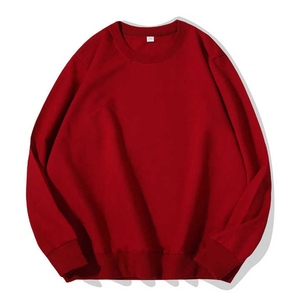Sweat-shirt décontracté à col rond en coton uni épais d'hiver pour hommes et femmes pull personnalisé de haute qualité pull doux - Product Image 4