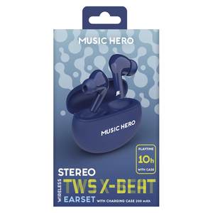 Sbs MUSIC HERO X Beat TWS pour écouteurs sportifs Bluetooth avec microphone bleu MHTWSBEATBTNORB 0951762 - Product Image 2