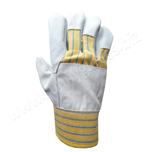 Meilleure qualité gants de travail de protection contre les chocs, en cuir de vache résistant aux coupures, Article 707 gant de travail - Product Image 3