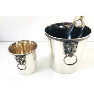 Elegante cubo de hielo de acero inoxidable con acabado martillado para bodas, cócteles, fiestas, uso doméstico, tinas de bebidas indias - Product Image 1