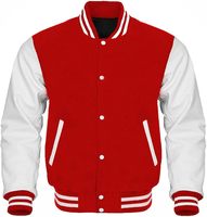 Personalizado invierno 100% lana bordado algodón polar Varsity chaquetas bombardero Venta caliente Letterman chaqueta para hombres