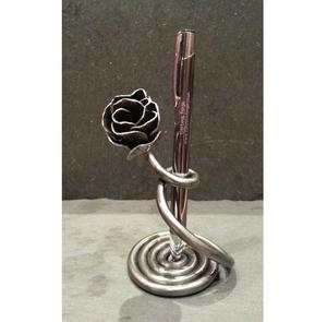 Porte-crayons et stylos rond en métal design, finition contemporaine, léger, vase de bureau pour la maison, le bureau ou la salle d'étude, décoration de table - Product Image 2