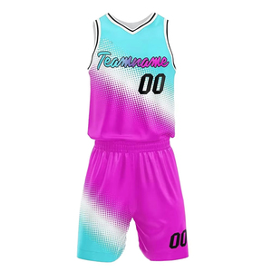 ชุดบาสเก็ตบอลพิมพ์ลายดิจิทัลไซส์ใหญ่ ผ้าโพลีเอสเตอร์ คอวี ระบายอากาศได้ดี สำหรับฝึกซ้อมกีฬา - Product Image 2