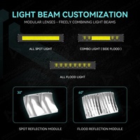 Barre lumineuse LED ambrée à une rangée de 22/32/42/50/52 pouces pour toit/pare-chocs, éclairage de conduite, pour F-150 Tacoma Ranger, tout-terrain, 4x4, pick-up