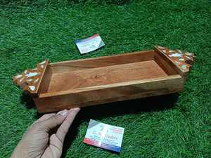 Vajilla de Lujo Personalizable para Regalos Especiales de Eid y Ramadán, Bandeja de Postre de Madera Hecha a Mano con Incrustaciones de Nácar - Product Image 4