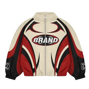 Conjunto Deportivo Unisex de 2 Piezas, Chaqueta Cortavientos con Estampado Vintage, Impermeable, Talla Grande, con Cierre y Pantalones con Cintura Elástica de Secado Rápido - Product Image 3