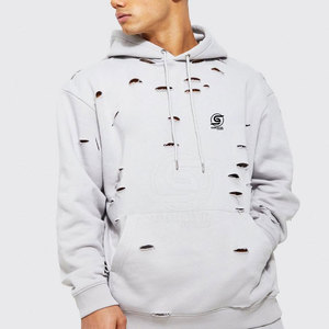 <b>Top</b> Selling OEM Service Men <b>Distressed</b> Hoodies Wholesale Price 100% Cotton Men <b>Distressed</b> Hoodies - Product Image 1