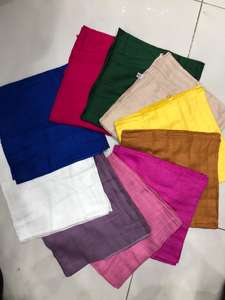 Hijab Ahe Zubda pour femme, doux, moyen, toutes saisons, 100% viscose, respirant, léger, couleur unie, perlé, pour le voyage - Product Image 3