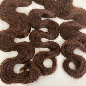Extensiones de cabello humano virgen dibujado doble Cabello a granel alineado con cutícula natural ondulada agua marrón - Product Image 4