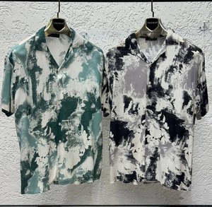 เสื้อเชิ้ตแขนสั้นผู้ชายลายทันสมัย ​​– ทรงหลวม ผ้าเนื้อน้ำหนักเบา ดีไซน์ฤดูร้อนทันสมัยสำหรับชุดลำลอง ชุดวันหยุด - Product Image 3
