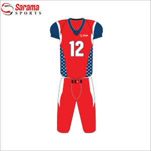 Uniforme de fútbol americano Ajuste regular Uniformes de fútbol fáciles de usar/Club juvenil 100% Poliéster Uniforme americano, - Product Image 1