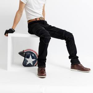 Jeans de moto D-Ride avec armure CE, séchage rapide, respirant, panneaux élastiques, bleu foncé, noir, haute qualité, toutes saisons, faible MOQ - Product Image 6