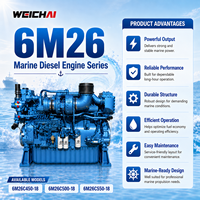 Offre Spéciale Moteur Diesel Marin Weichai Série 6M26 4 Temps 6 Cylindres pour Bateaux de Pêche et Navires de Charge