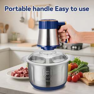 ¡Hola! Picadora Eléctrica de Alimentos de Acero Inoxidable de 5 Velocidades, 2L/3L/5L, para Carne y Verduras, con Control de Perilla, para Cebolla, Ajo y Ensaladas - Product Image 5